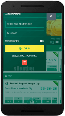 BetWinner mobile login for Android