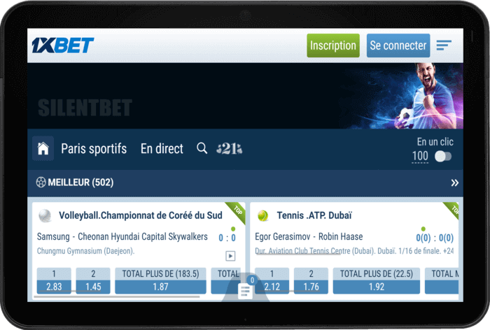 version du site mobile 1xbet