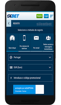 1xbet registo Android