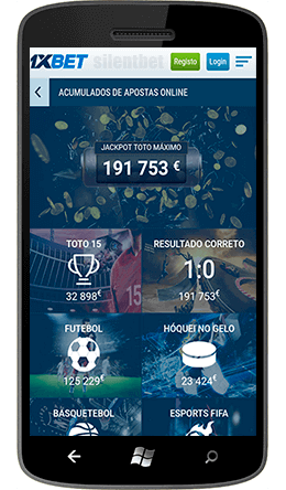 1xbet seção de toto para Windows Phone