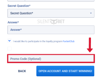where to enter the favbet bonus code