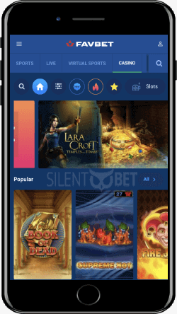 Favbet mobile casino on iPhone