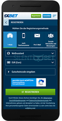 1xBet mobile registrierung für Android