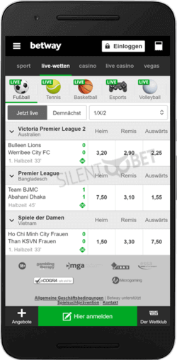 betway android applikation live wetten