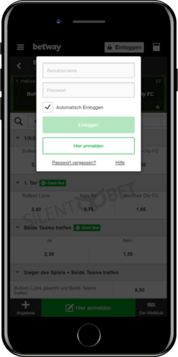 betway ios applikation einloggen