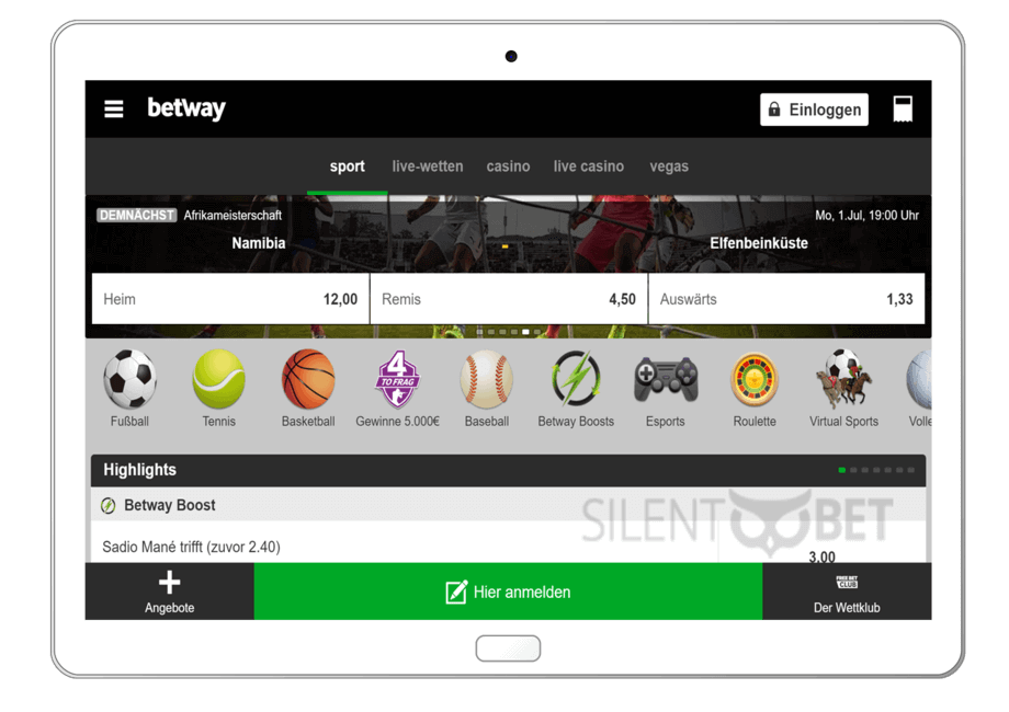 betway mobile version anzeigen