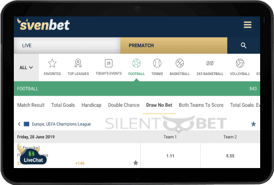 svenbet mobile version thru tablet