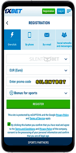 1xbet mobile registration