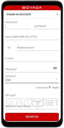 Bovada mobile registration