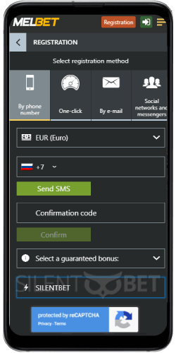 Melbet registration mobile