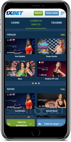 1xbet casino móvil para iOS