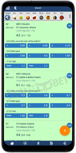 WirWetten mobile live betting