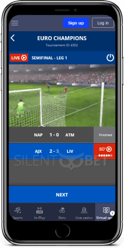 BetMaster Virtual Sports on iOS