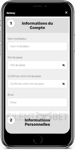Inscription mobile Betway