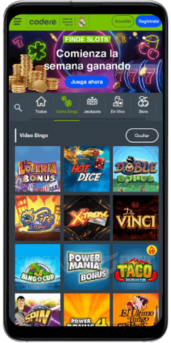 Aplicaciones Móviles Disponibles de Casino Codere