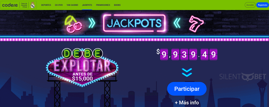 Codere Jackpots Disponibles