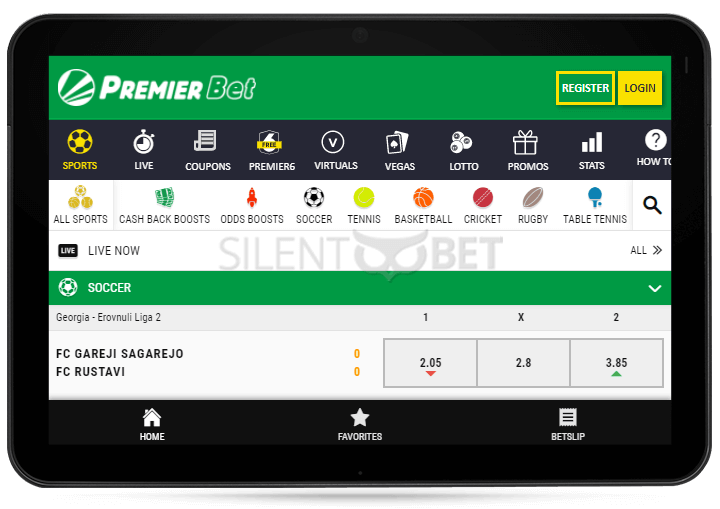 PremierBet Mobile Version