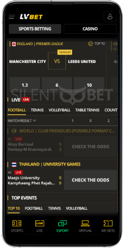 LVbet Sports on Android