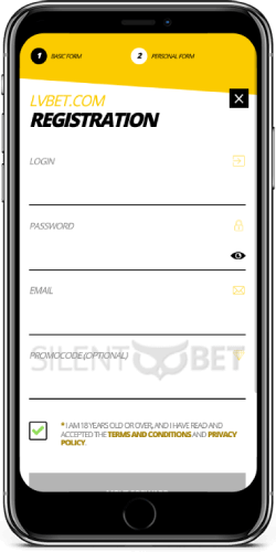 LVbet Register on iOS