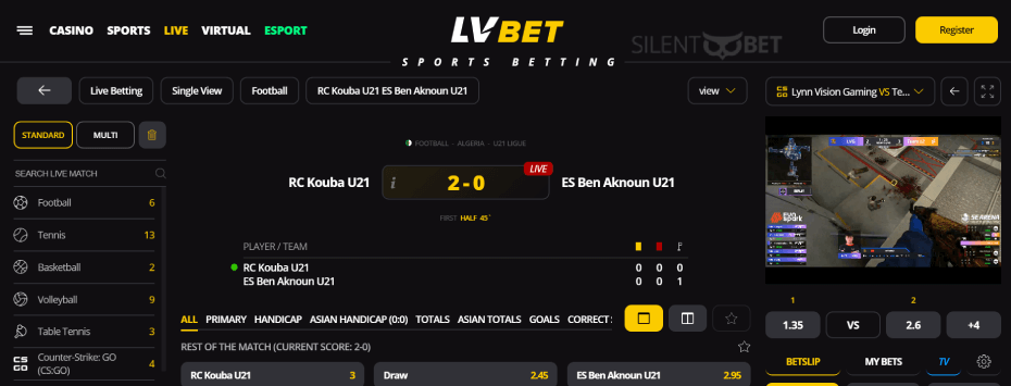 LVbet Live Sports