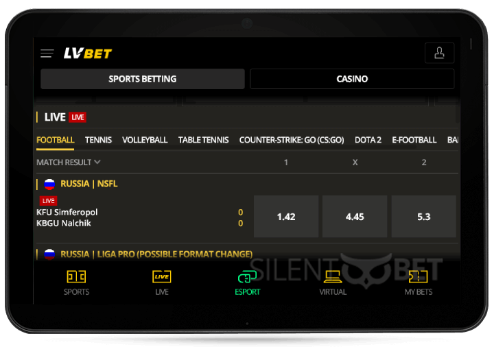 LVbet Mobile Version Tablet