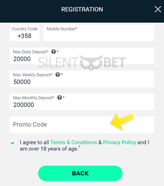 Wallacebet bonus code enter