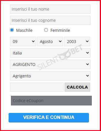 Codice bonus Winbet Italia inserisci
