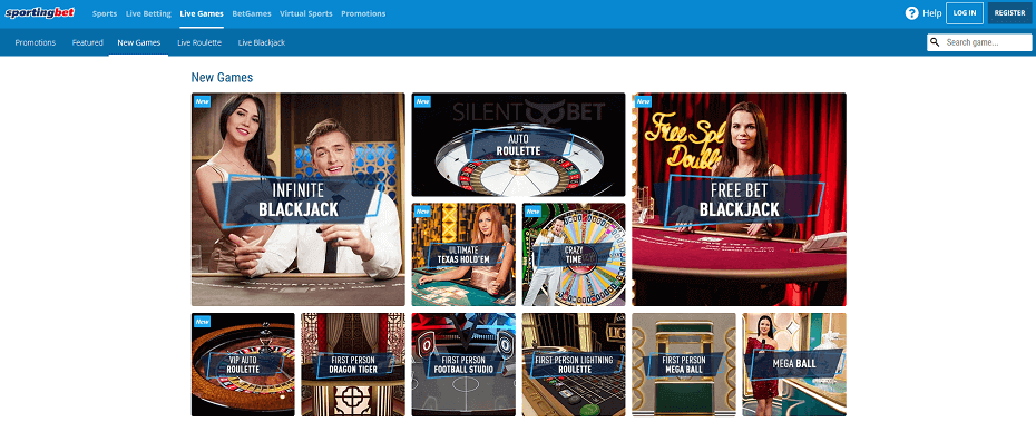 Sportingbet South Africa live casino