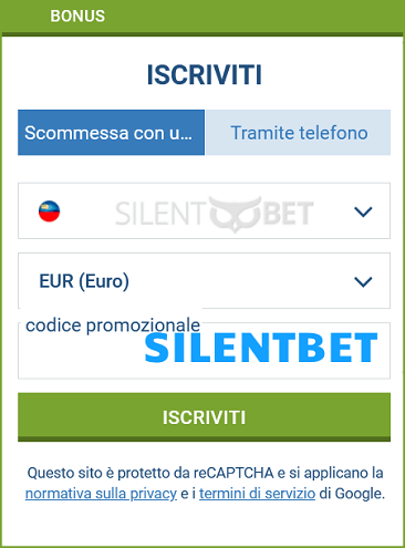 1xbet codice promozionale per l'Italia