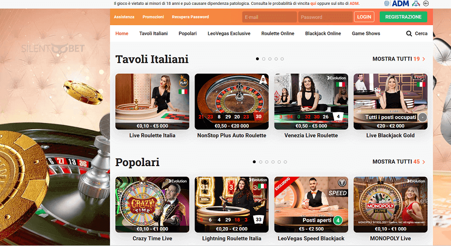 Casinò live LeoVegas Italia