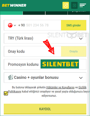 Türkiye için betwinner bonus kodu