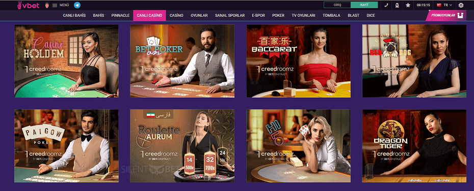 Vbet canlı casino