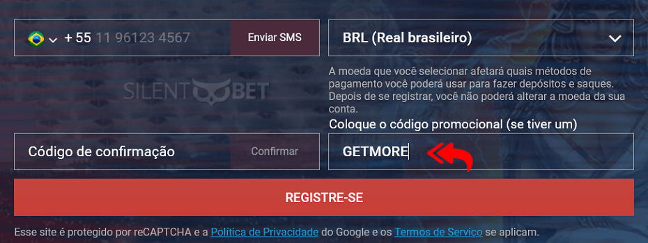 Formulário de inscrição Megapari