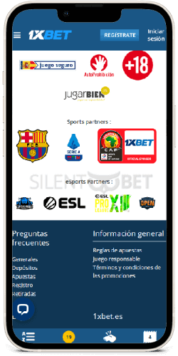 1xBet España aplicación móvi para iOS