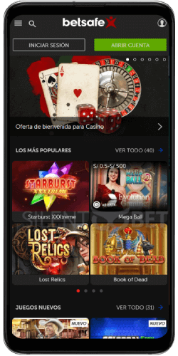 Casino móvil Betsafe Perú