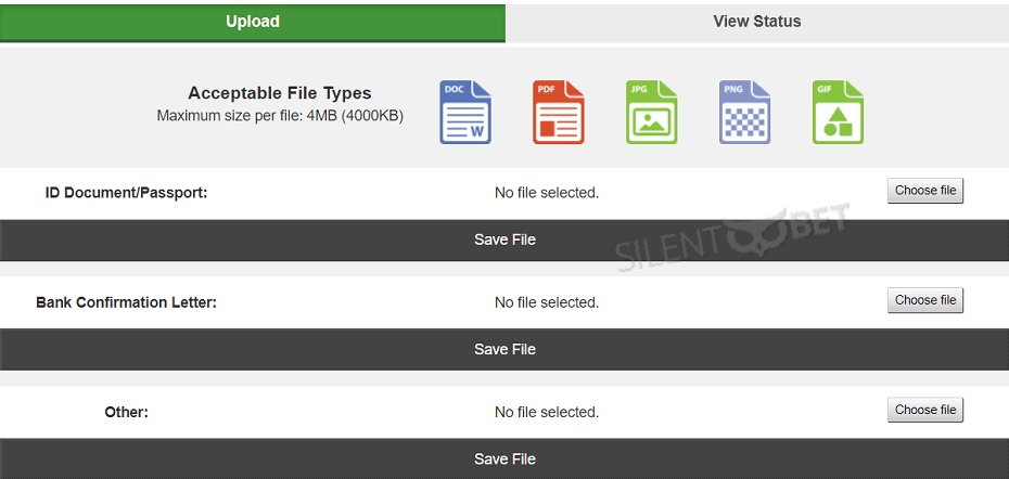 Betway verification docs