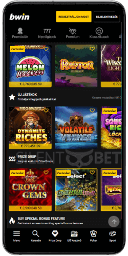 Bwin mobil kaszinó játékok Android