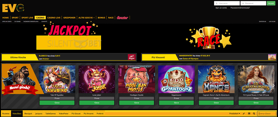 Casinò online Evobet.it