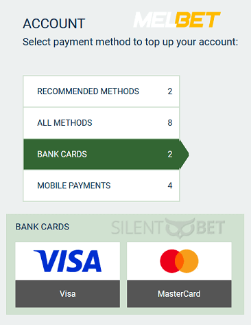 Melbet deposit methods