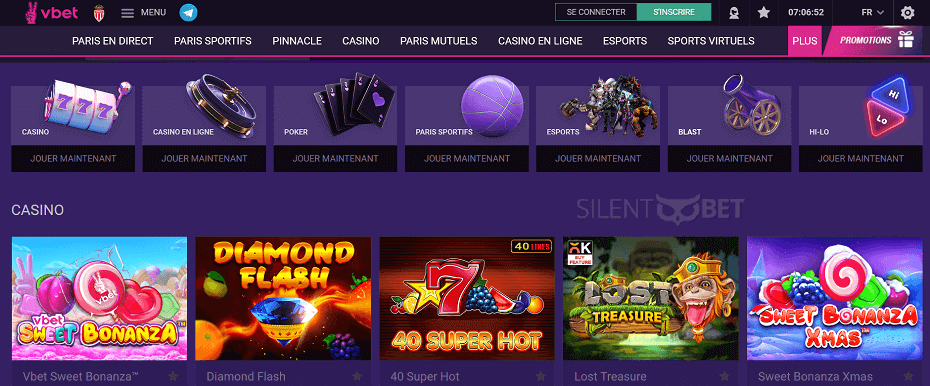 Site de casino Vbet