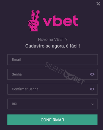 Formulário de inscrição Vbet