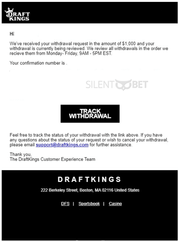 DraftKings withdrawals steps