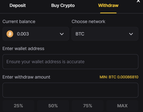 fortunejack withdrawal