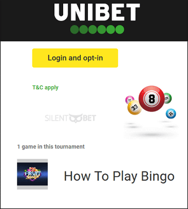 Unibet play bingo steps