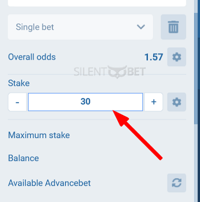 bet in 1xbet step 6 enter stake amount