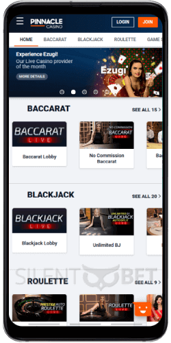 Pinnacle casino mobile app