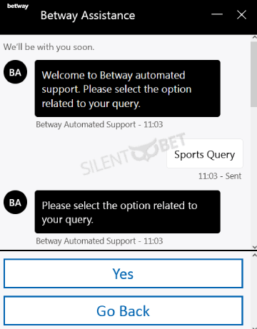 betway automated chat