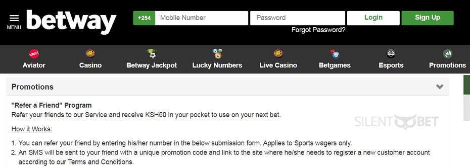 betway refer a friend terms