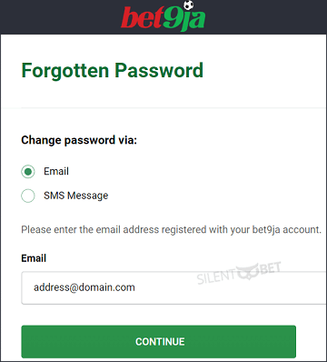 how to change password on bet9ja