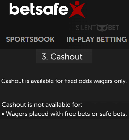 betsafe cash-out terms